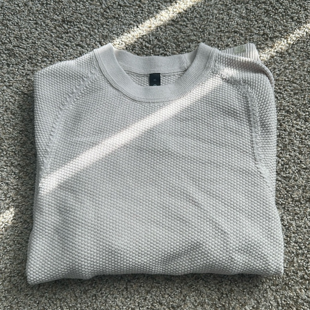 Textured Knit Crewneck Sweater